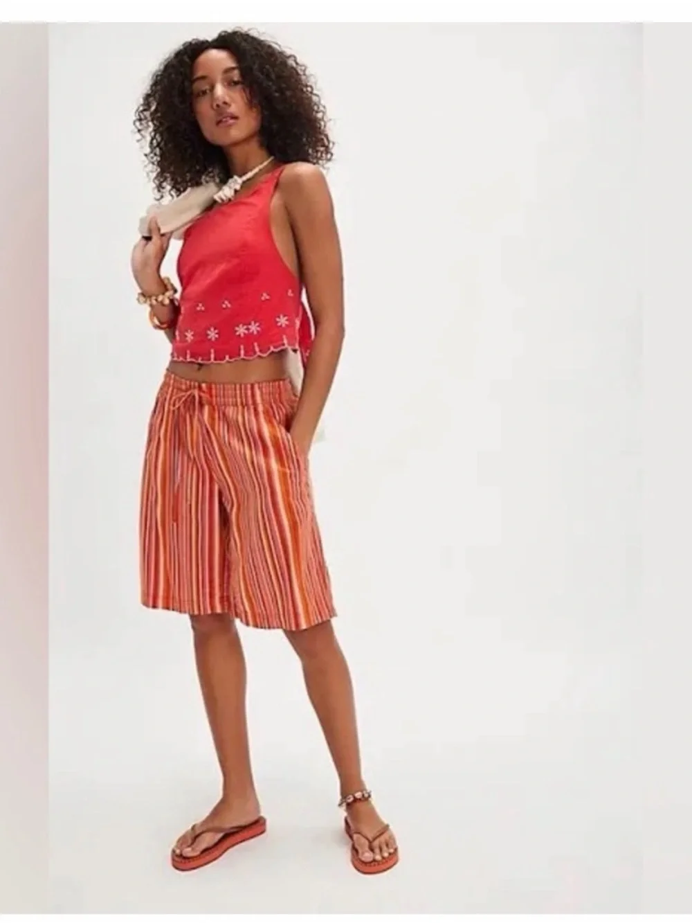 Free People The Kayla Solid Embroidered Top NWT